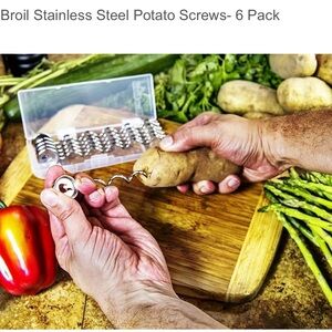 Charbroil Stainless Steel Potato Screws - 6 Pack